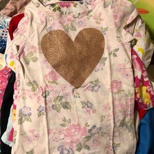 Printed with golden heart cute top